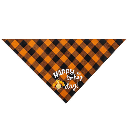 French Bulldog Halloween Bandana – Cotton Plaid Spooky Scarf Bib