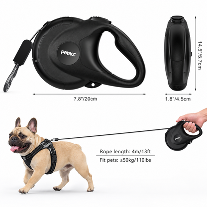 French Bulldog Retractable Leash – Reflective Explosion-Proof Rope