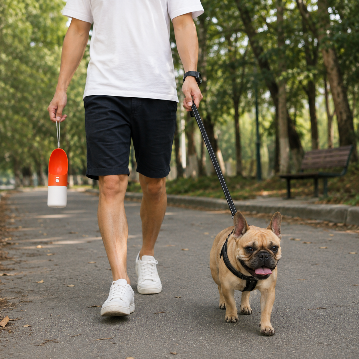 French Bulldog Travel Water Bottle – 270ml Portable Outdoor Cup