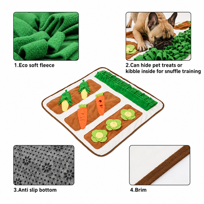 French Bulldog Snuffle Mat – Nosework Puzzle Training Toy Mat