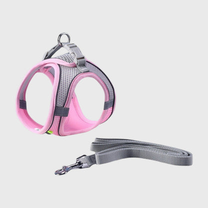 French Bulldog Reflective Mesh Harness – Safe, Cool & Adjustable
