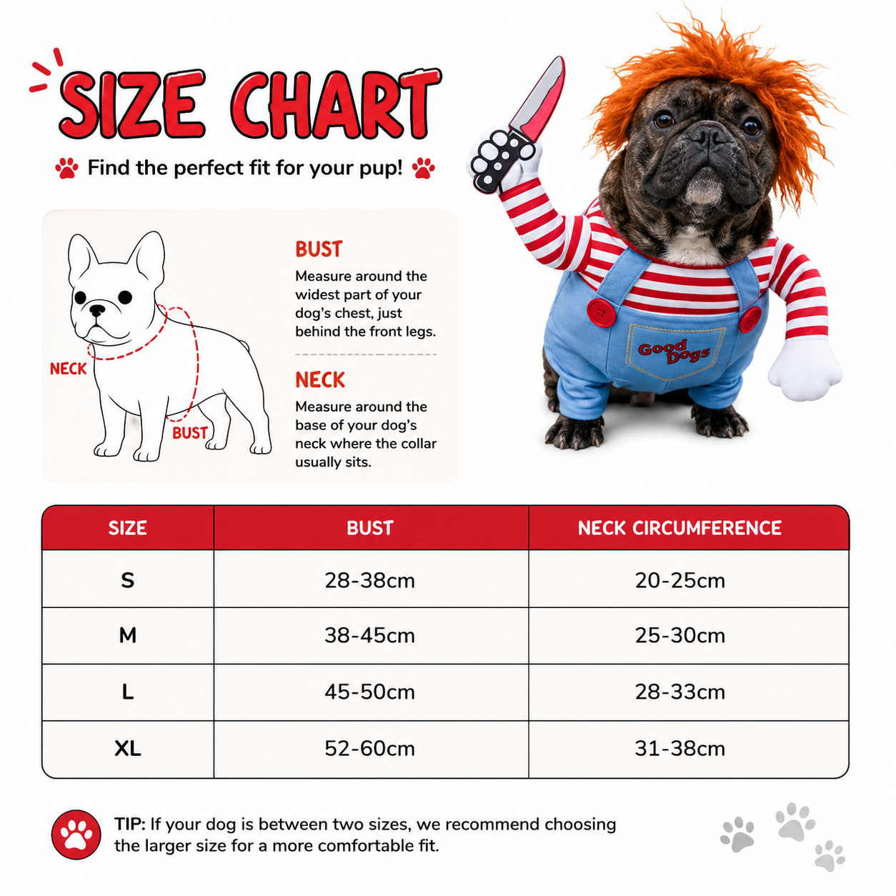 French Bulldog Halloween Costume – Funny Cosplay Set with Wig