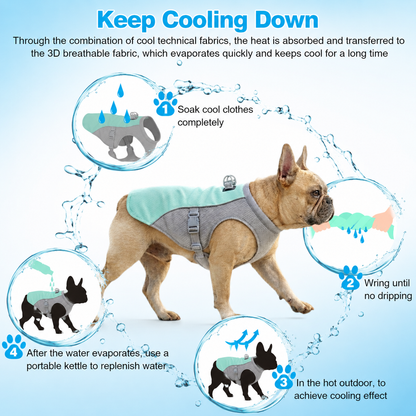 French Bulldog Cooling Vest – Breathable Summer Heat Protection