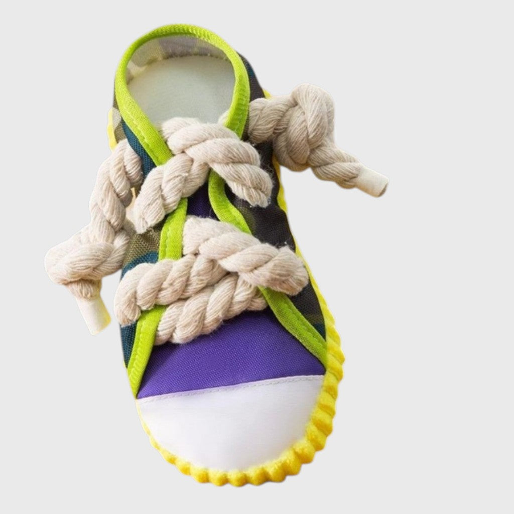 Durable Dog Toy Slippers for Self-Entertainment and Teeth Cleaning with Cotton Rope for Pet Dogs