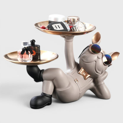 French Bulldog Resin Tray – Cute Key & Candy Desk Organizer