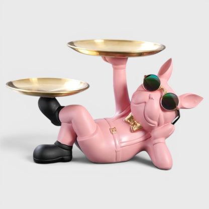 French Bulldog Resin Tray – Cute Key & Candy Desk Organizer