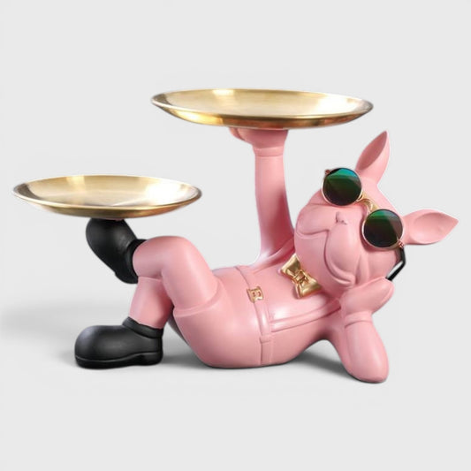 French Bulldog Resin Tray – Cute Key & Candy Desk Organizer