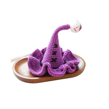 French Bulldog Wizard Hat – Funny Knitted Halloween Costume Hat