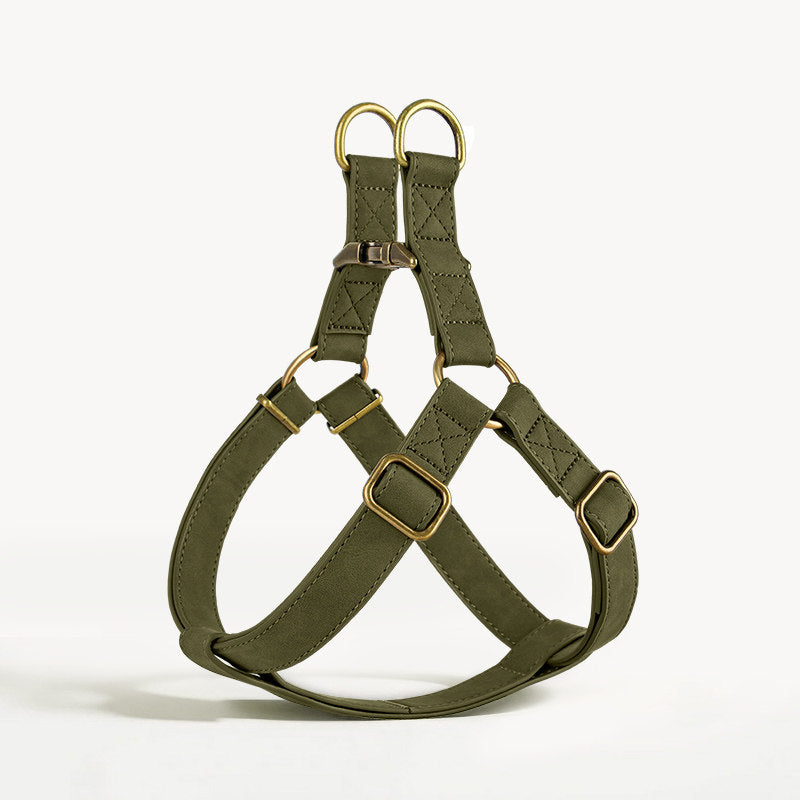 French Bulldog PU Leather Harness – Tank Top Style Chest Back