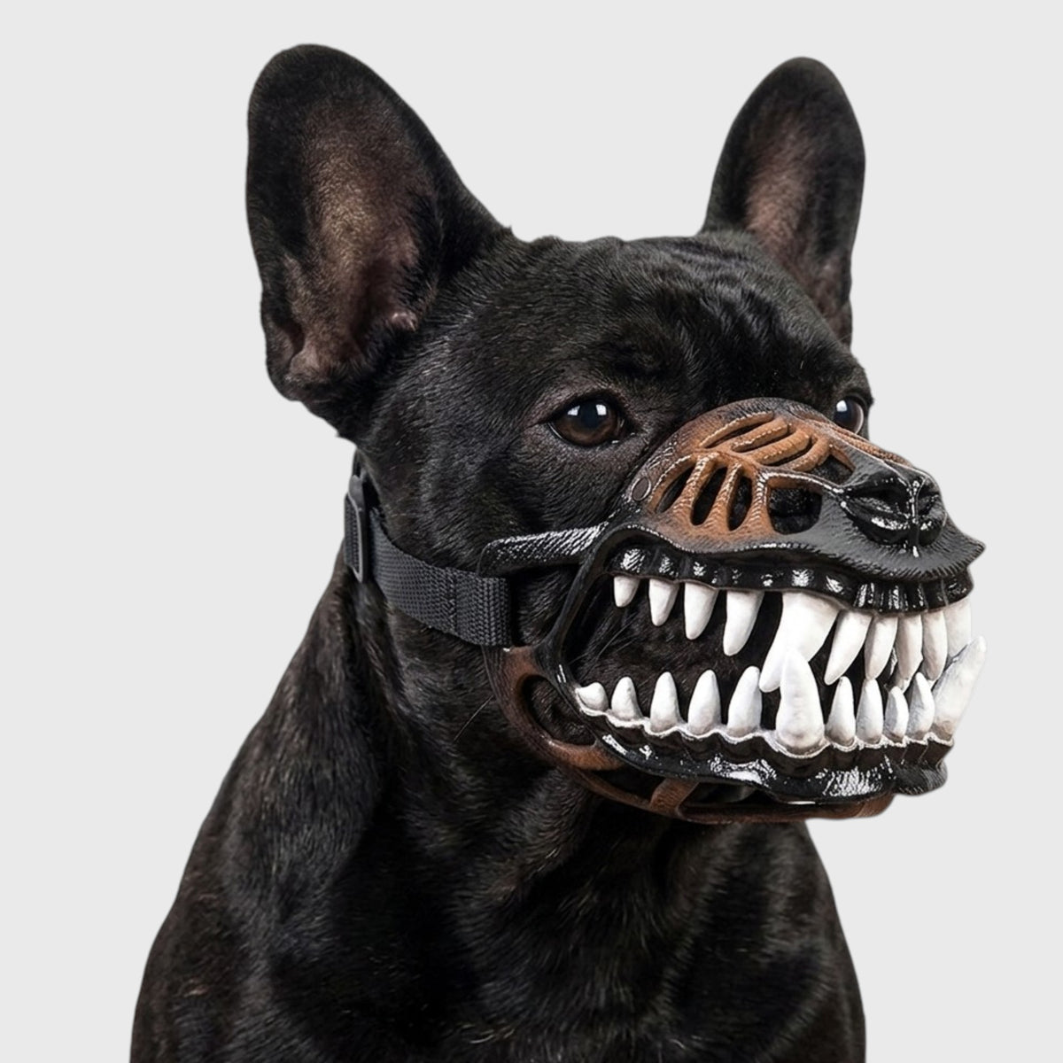 French Bulldog Dinosaur Mask – Realistic Halloween Muzzle Costume