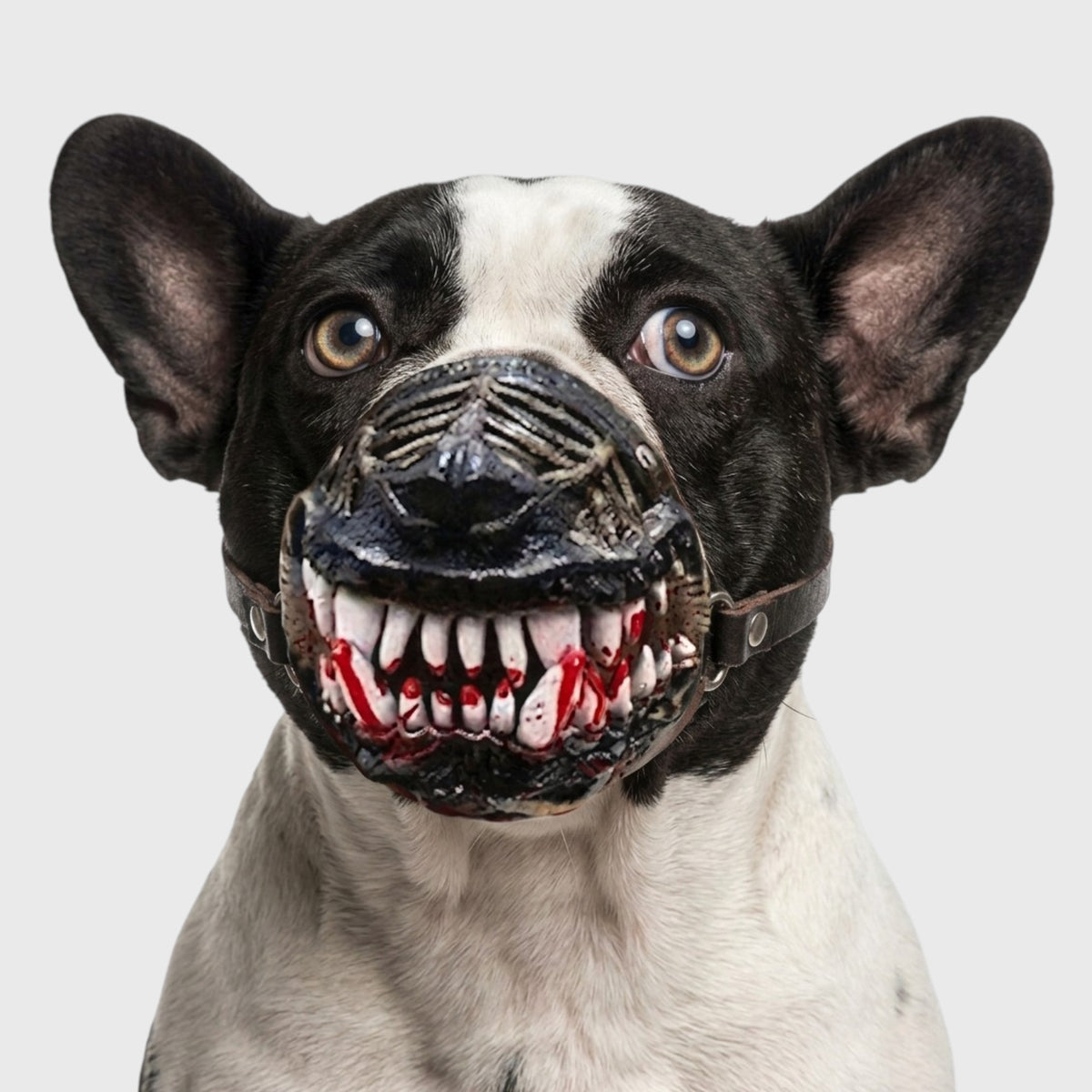 French Bulldog Dinosaur Mask – Realistic Halloween Muzzle Costume