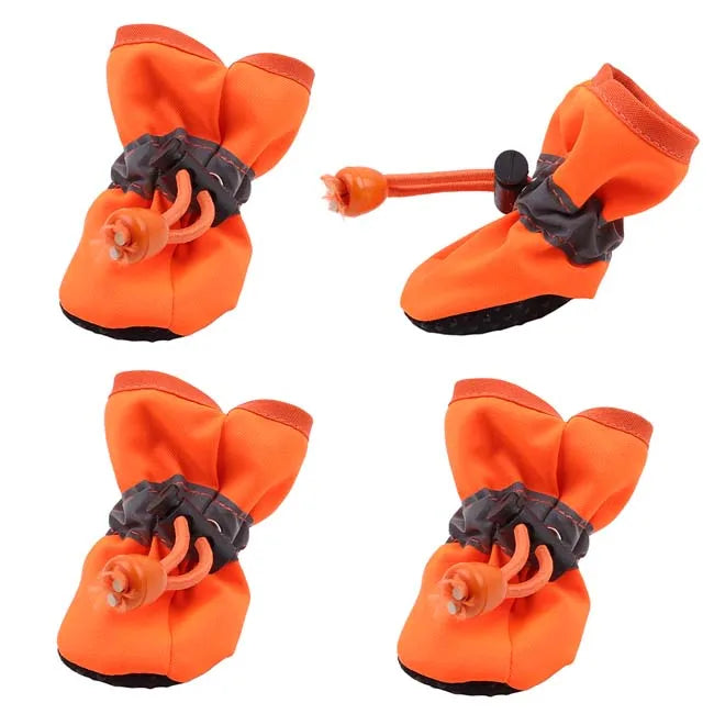 French Bulldog Anti-Slip Winter Boots – Warm Waterproof 4-Pack