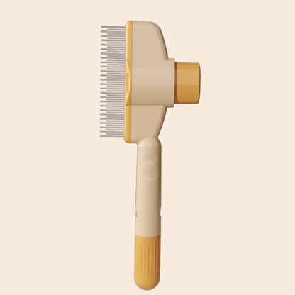 French Bulldog Self-Cleaning Slicker Brush – 1-Button Grooming Tool
