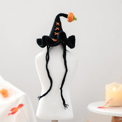 French Bulldog Wizard Hat – Funny Knitted Halloween Costume Hat