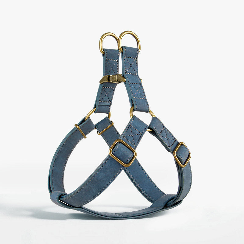 French Bulldog PU Leather Harness – Tank Top Style Chest Back