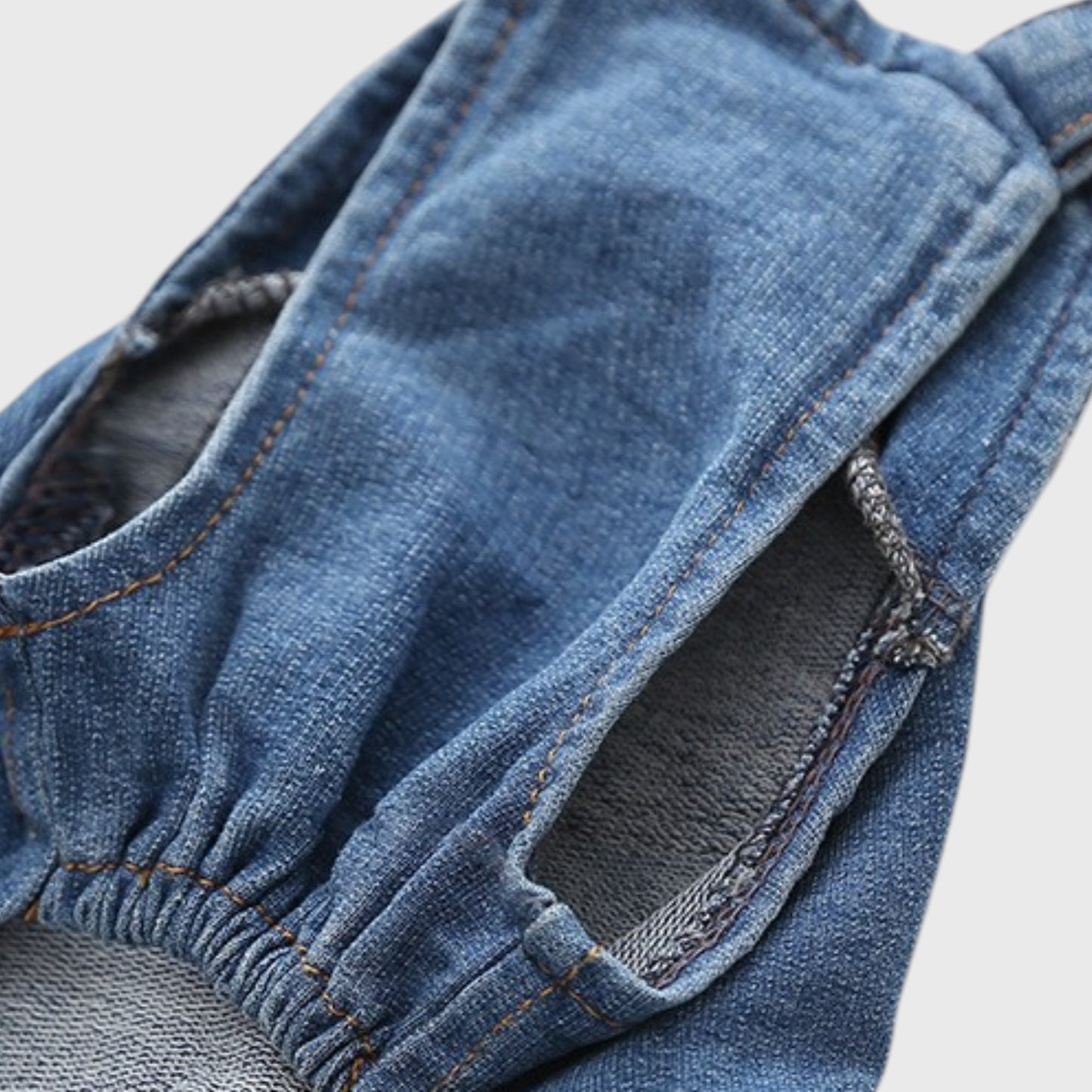 French Bulldog Denim Overalls – Stretchy Washed Jeans Jumpsuit