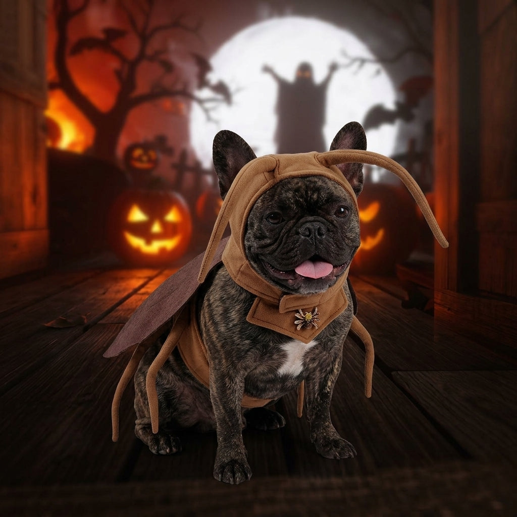 French Bulldog Cockroach Costume – Funny Halloween Transformation
