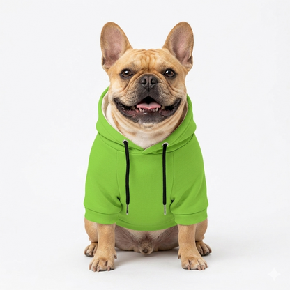 French Bulldog Hooded Sweatshirt – Soft Fleece & Cozy Fit - Green