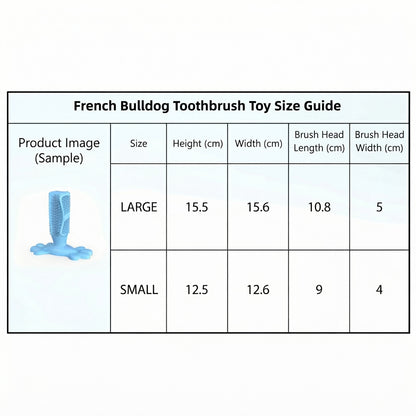 French Bulldog Dental Chew Toy – Elastic Rubber Teeth Cleaner