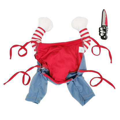 French Bulldog Halloween Costume – Funny Cosplay Set with Wig