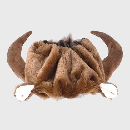 French Bulldog Lion Mane Wig Hat – Funny Costume Accessory