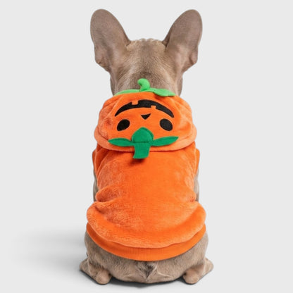 French Bulldog Halloween Pumpkin Bathrobe | Soft Post-Bath Towel Costume