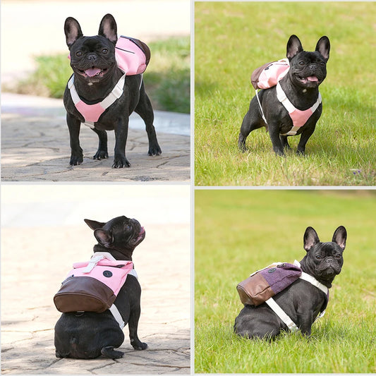 French Bulldog Backpack Harness – Breathable Adjustable Vest Bag