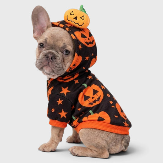French Bulldog Pumpkin Two-Legged Hoodie – Halloween Sweatshirt
