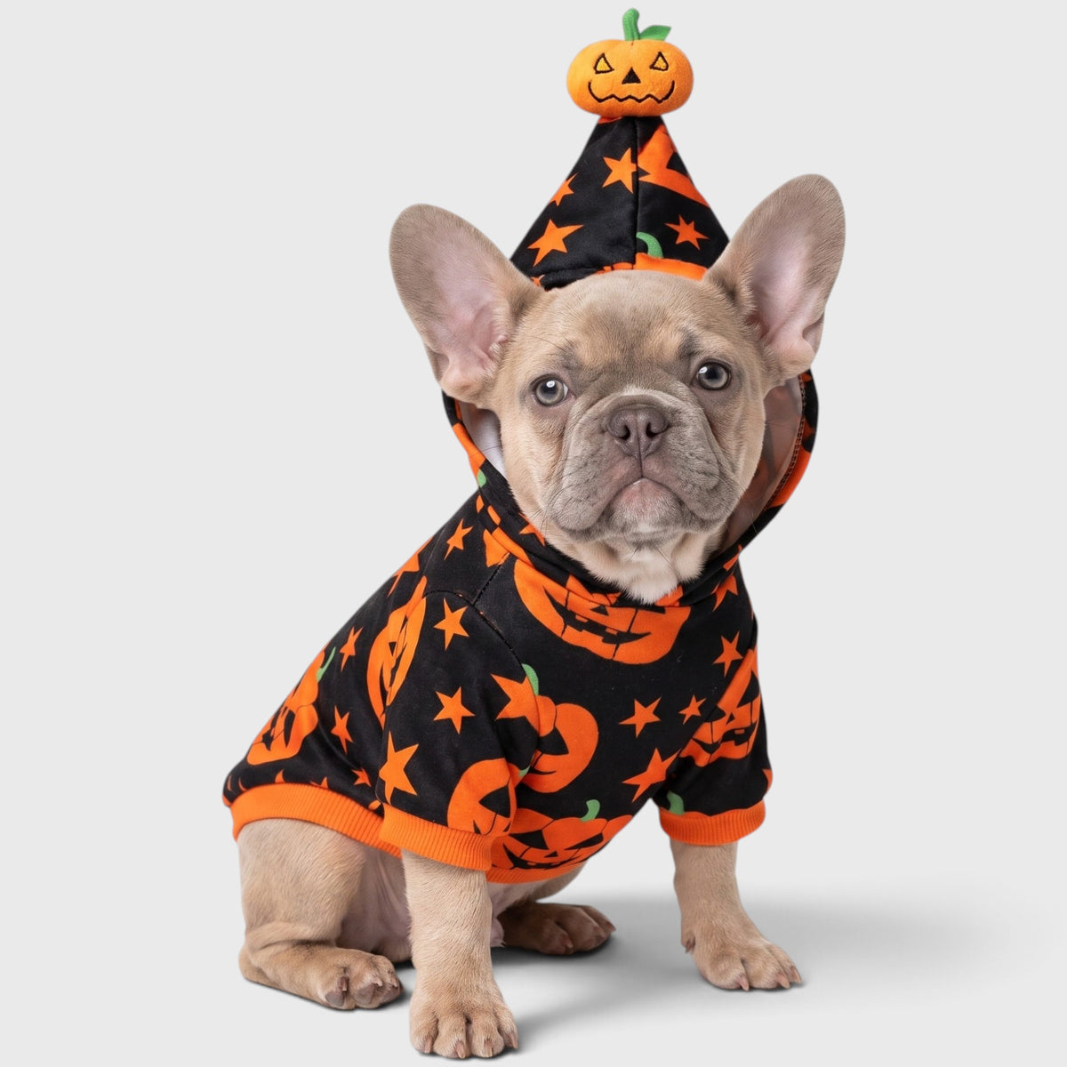 French Bulldog Pumpkin Two-Legged Hoodie – Halloween Sweatshirt