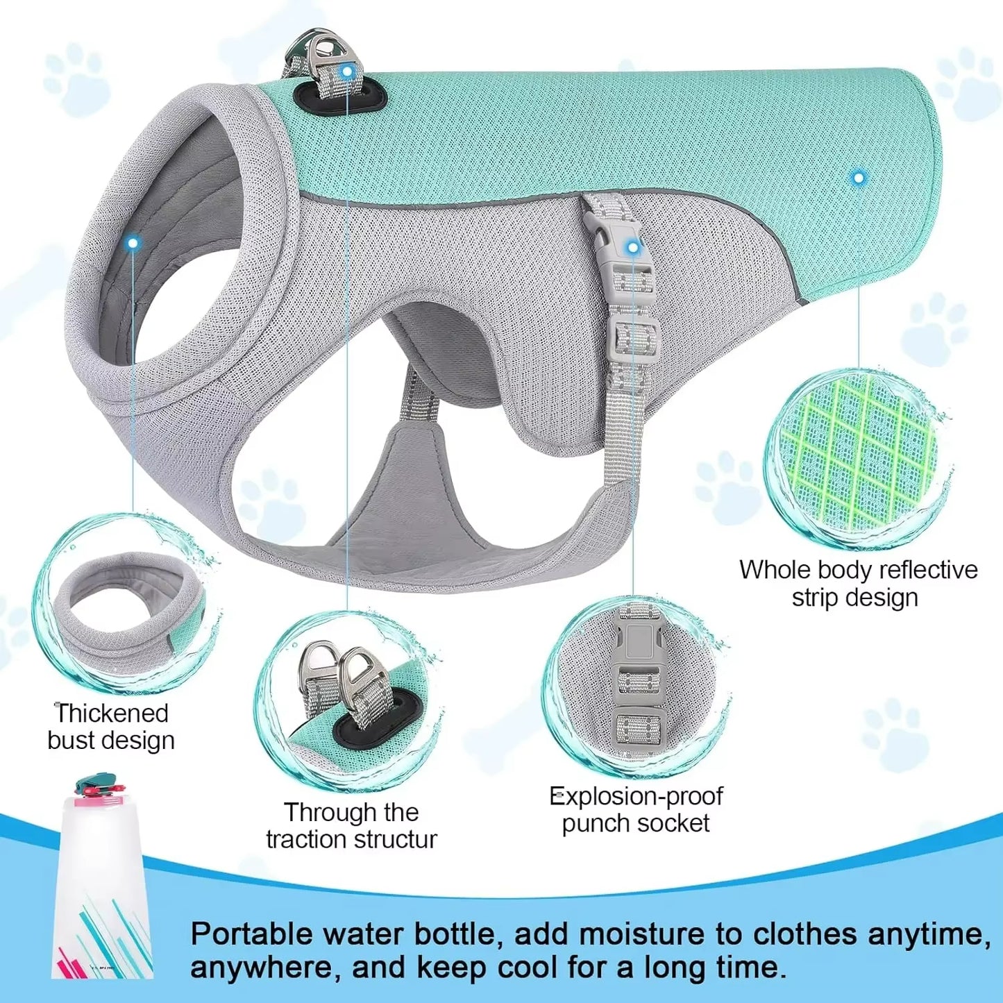 French Bulldog Cooling Vest – Breathable Summer Heat Protection
