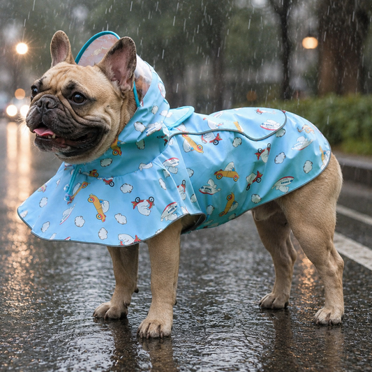 French Bulldog Reflective Raincoat – Waterproof Transparent Cape