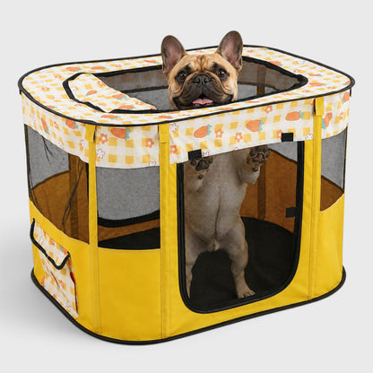 French Bulldog Folding Fence Tent – Soft Rectangular Nest