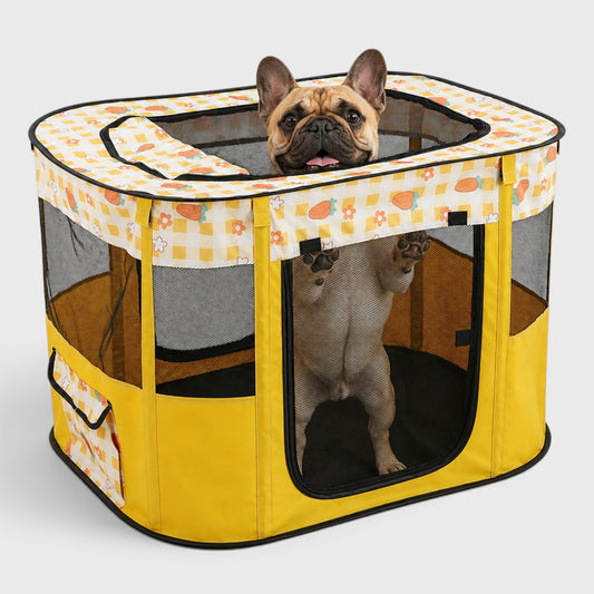 French Bulldog Folding Fence Tent – Soft Rectangular Nest