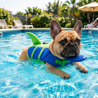 French Bulldog Life Jacket – High Buoyancy Safety Swim Vest