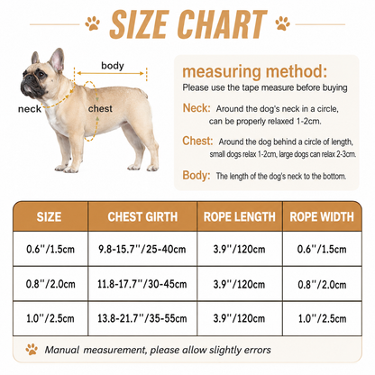 French Bulldog Vest Harness & Leash Set – Durable Walking Rope