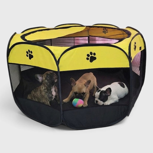 French Bulldog Octagonal Pet Fence – Detachable Washable Cage Tent