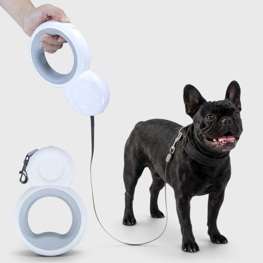 French Bulldog LED Retractable Leash – 4-in-1 Snowman Night Light