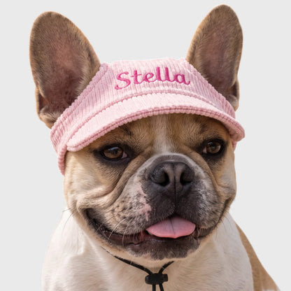 French Bulldog Custom Sun Hat – Embroidered Name Adjustable Cap
