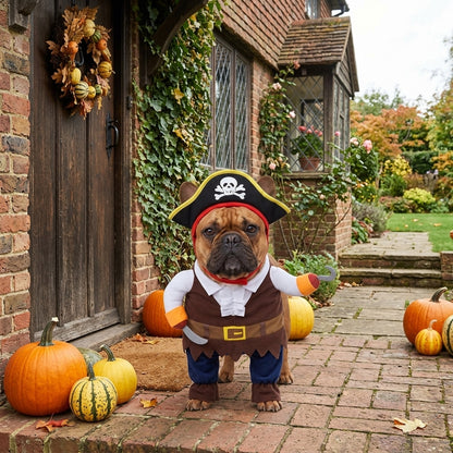 French Bulldog Pirate Costume – Cute Two-Legged Transforming Outfit