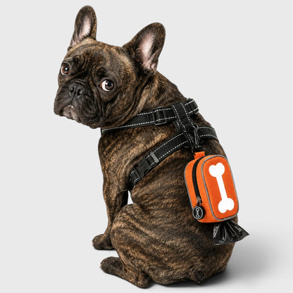 French Bulldog Poop Bag Dispenser – Compact PVC Storage Holder